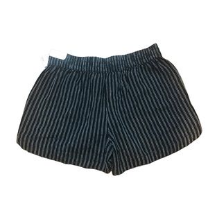NWT maurices medium mid rise elastic waist black and white striped shorts